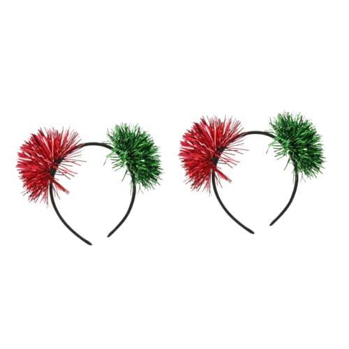 TOVINANNA 2stücke Glitzerndes Pompom Haarband Für Festtagsfeiern Cosplay Und Partys Strapazierfähiges Und Dehnbares Stirnband Mit Auffälligem Design von TOVINANNA