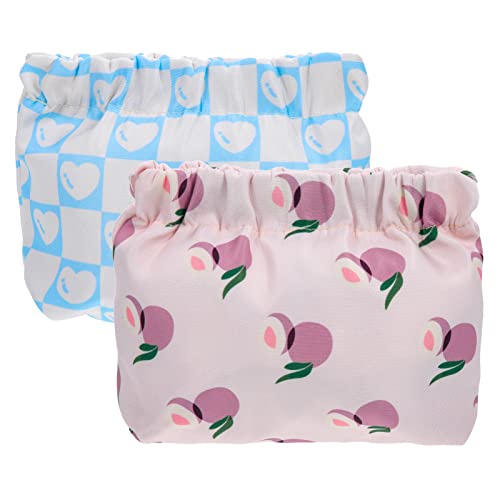 TOVINANNA 2stücke Tragbare Kosmetiktasche Kleine Lippenstift Tasche Make up Organizer Für Reisen Plüschmaterial Multifunktionale Kosmetiktasche Für Damen von TOVINANNA