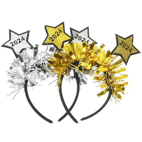 TOVINANNA 2stücke Stirnbänder Für Neujahr Funkelnde Fünfzackige Sterne Für Feiertagsfeiern Geeignet Für Erwachsene Und Und Langlebig Dekoration Für Silvesterpartys von TOVINANNA