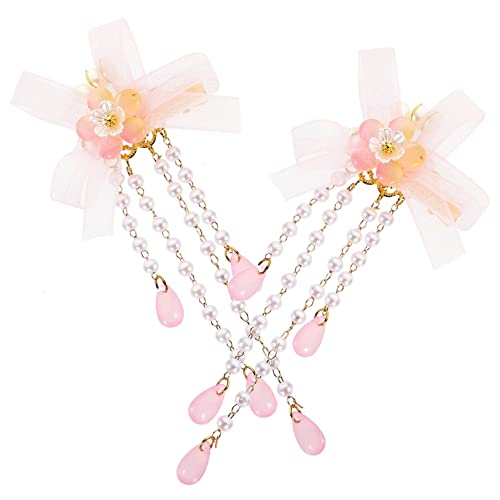 TOVINANNA 2stücke Haarnadel Mit Blume Und Quaste Haarspange Für Frauen Und Mädchen Retro-stil Haar Accessoires Metallconstruction Einfach Zu Tragen Und Langlebig von TOVINANNA