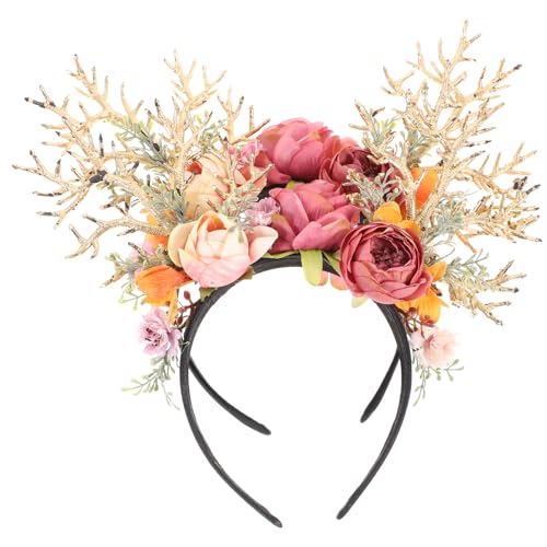 TOVINANNA 2stücke Weihnachts-haarreif Mit Geweih- Für Damen Festlicher Kopfschmuck Für Cosplay Partys Und Fotoshootings Für Weihnachten Und Ostern von TOVINANNA