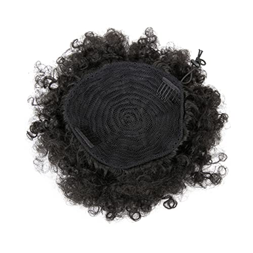 TOVINANNA 2stücke Afro-wrap Kurz Lockig Pferdeschwanz Dutt Verlängerung Für Mädchen Frauen Mit Kunstfaser Verstellbarer Dauergewellt Waschbar Look- Sicherer von TOVINANNA