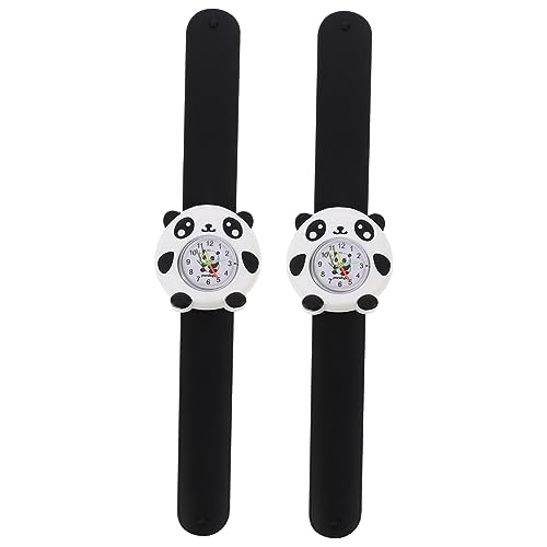 TOVINANNA 2stücke Digital Armbanduhr Für Junge Mädchen Panda Kinderuhr Kinderuhr Mit Silikonarmband Biegsame Uhr Für Studenten Kindergeschenk Uhr Mit Klarem Ziffernblatt Und Hoher von TOVINANNA