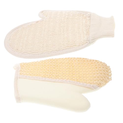 TOVINANNA 2stücke Duschhandschuh Aus Sisal Reinigungshandschuhe Für Damen Peelinghandschuhe Für Dusche Hautreinigung Mit Badehandschuhen Spa-handschuhe Für Bad Handschrubber Für von TOVINANNA