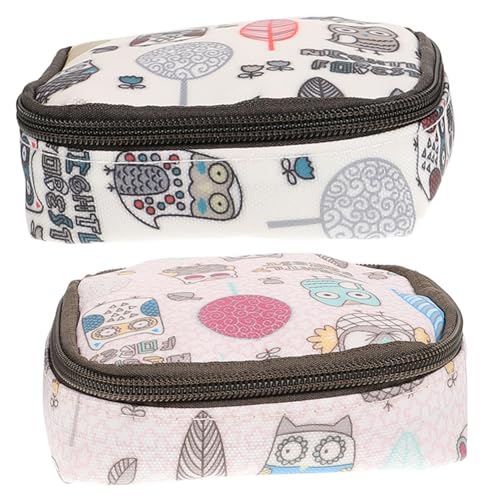 TOVINANNA 2stücke Periodentasche Tragbar Mit Reißverschluss Für Damen Kompakte Aufbewahrungstasche Wiederverwendbar Als Tamponhalter Praktisch Für Täglichen Gebrauch Mit Für Servietten von TOVINANNA