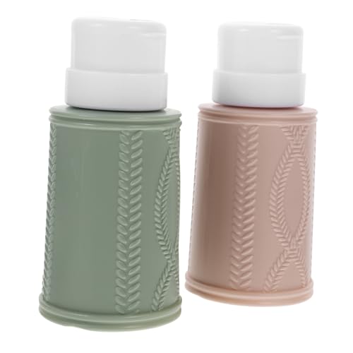 TOVINANNA 2stücke Pumpflasche Zum Herunterdrücken Nachfüllbar Für Nagellackentferner Make-up-entferner Und Hautpflege Auslaufsicher Und Tragbar von TOVINANNA