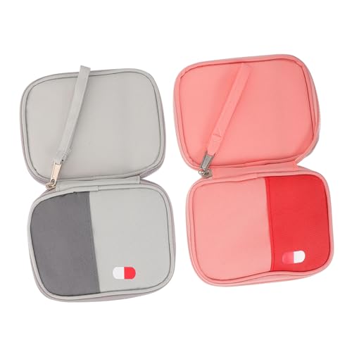 TOVINANNA 2stücke Tragbare Reisemedizin Aufbewahrungstaschen Für Notfälle Handliche Erste-Hilfe-Organizer Mit Netzfächern Kompakt Und von TOVINANNA