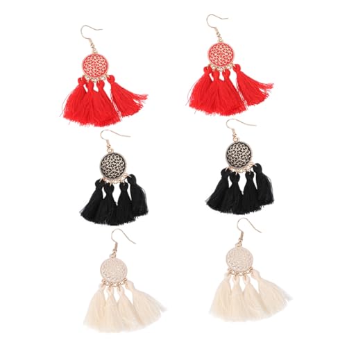TOVINANNA 3 Paare Boho Quasten Ohrringe Damen Leichte Ohrhänger Kreative Ohranhänger Für Alltag Reisen Party Strand Modischer Schmuck TOVINANNA 3 Paare Boho Quasten Ohrringe Damen Leichte Ohrhänger Kreative Ohranhänger Für Alltag Reisen Party Strand Modischer Schmuck von TOVINANNA