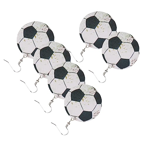 TOVINANNA 3 Paare Sportliche PU Ohrringe Ballform Damen Schmuck für Geburtstage Sportveranstaltungen Besondere Anlässe für Sportliebhaber von TOVINANNA