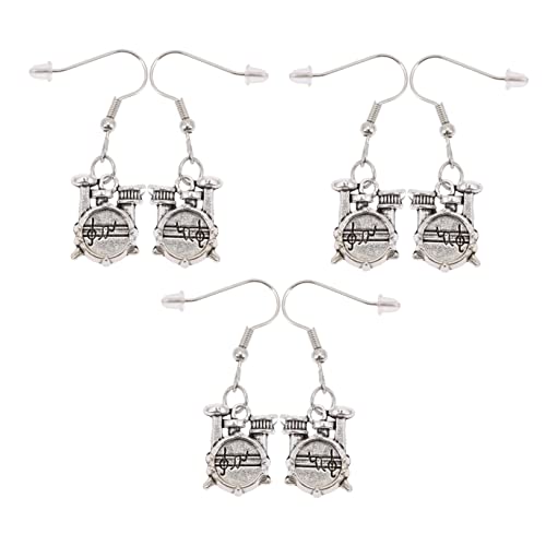 TOVINANNA 3 Paare Trommel Set Ohrringe für Frauen Musikfestival Ohrschmuck Stilvolle Ear Jewelry für Musikliebhaber Leicht und Tragbar für und Alltag von TOVINANNA