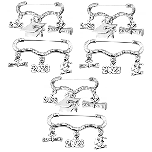 TOVINANNA 3 Sätze Bachelor-cap-brosche 2023 Abschlussbrosche Abschlussnadel Brosche Emaille Stolz-pin Schmuck Abschlussbrosche Pin Grad Brosche Legierung Silver 2 Stücke * 3 von TOVINANNA