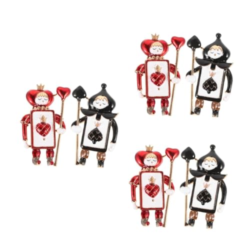 TOVINANNA 3 Sätze Soldaten Brosche Vintage Rote Und Schwarz Pik Anstecknadel Stilvolle Kleidung Accessoires Für Weihnachten Für Männer Und Frauen Langlebige Legierungs Pins 2 Stück * 3 von TOVINANNA