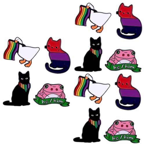 TOVINANNA 3 Sätze Tierische Cartoon Broschen Niedliche Broschen Für Kleidung Rucksäcke Taschen Hüte Anstecker Für 4 Stück * 3 von TOVINANNA