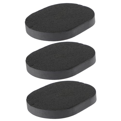 TOVINANNA 3 Stück Bambuskohle Reinigungsschwämme Makeup Entferner und Gesichtsreinigungstools für Sanfte Hautpflege Schwarz für Tägliche Anwendung und Effektive von TOVINANNA