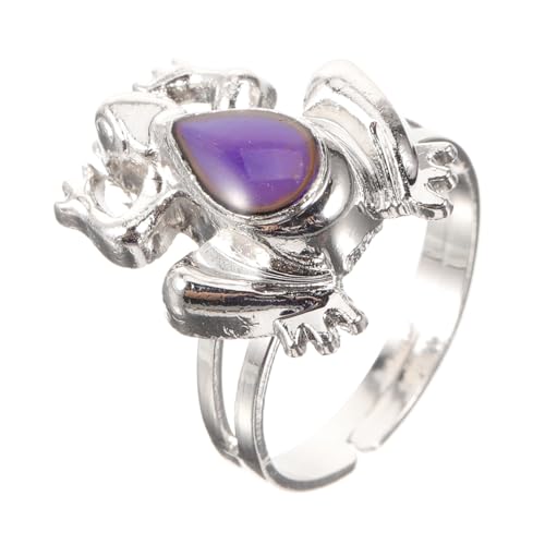 TOVINANNA 3 Stück Frosch Ring Verstellbarer Farbwechselring für Emotion Ring Kreatives Design Reagiert Temperaturänderungen für und Schmuck für Mädchen TOVINANNA 3 Stück Frosch Ring Verstellbarer Farbwechselring für Emotion Ring Kreatives Design Reagiert Temperaturänderungen für und Schmuck für Mädchen von TOVINANNA