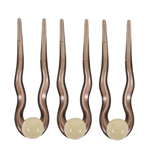TOVINANNA 3stücke Perlen U-förmige Haarnadeln Für Damen Retro Haarnadel Chignon Kunststoff Haargabeln Vintage Haarstäbchen Haarschmuck Für Dickes Haar Dutt-styling von TOVINANNA