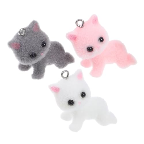 TOVINANNA 3 Stück Katzenanhänger Resin Niedliches Fuzzy Design für Schlüsselanhänger Fahrzeugdekoration Hängende Katzen Charms für Diy Schmuckherstellung TOVINANNA 3 Stück Katzenanhänger Resin Niedliches Fuzzy Design für Schlüsselanhänger Fahrzeugdekoration Hängende Katzen Charms für Diy Schmuckherstellung von TOVINANNA