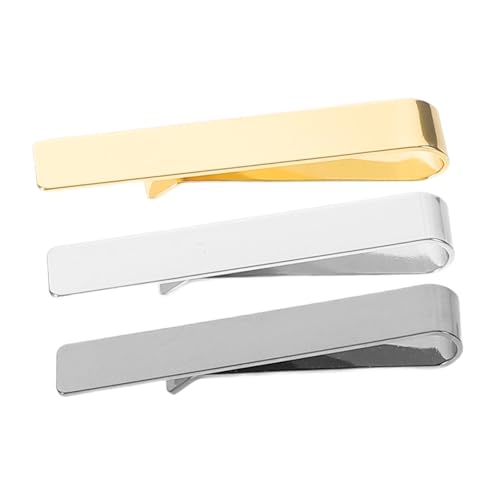 TOVINANNA 3 Stück Klassische Spiegelpolierte Krawattennadeln für Männer Accessoires für Geschäftliche Meetings und Formelle Anlässe von TOVINANNA