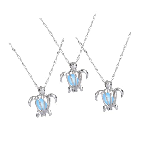 TOVINANNA 3stücke Schildkröten-halskettenanhänger Aus Legierung Mit Leuchtenden Perlen Stilvoller Schmuckanhänger Für Frauen Und Mädchen Zum Tragen Und Verschenken von TOVINANNA