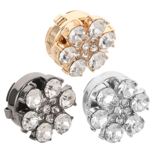 TOVINANNA 3 Stück Klassische Manschettenknöpfe für Damen Legierung Strass Besatz Hochzeits und Business Accessoires Vielseitig für Hemden und Blusen von TOVINANNA