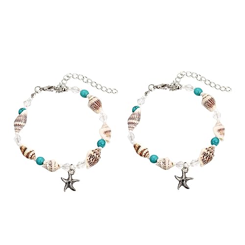 TOVINANNA 3stücke Muschelarmband Für Frauen Handschmuck Mit Fußkettchen Hawaii-muschel Design Schmuck Armband Für Geburtstag Jubiläumsfeier Anlässe von TOVINANNA