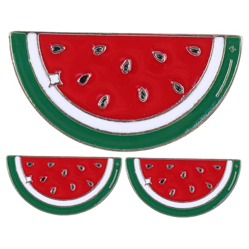 TOVINANNA 3 Stück Teiliges Wassermelonen Broschen Pins Cartoon Anstecknadeln für Damen Farbige Accessoires für Kleidung Schals und Cardigans für von TOVINANNA
