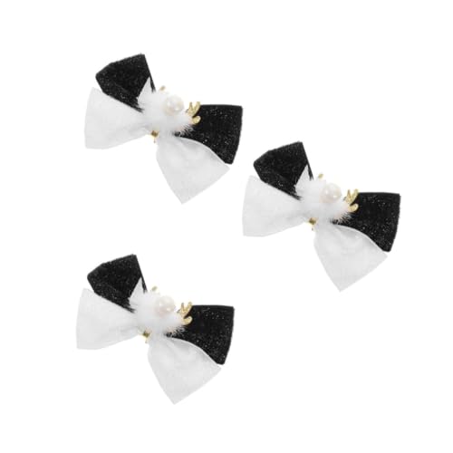 TOVINANNA 3 Stück Weihnachts Haarspange Rentiergeweih mit Schleife Niedlicher Haarschmuck für Damen Festlicher Haarclip für Weihnachten Vielseitig Einsetzbar für Partys und Auftritte von TOVINANNA
