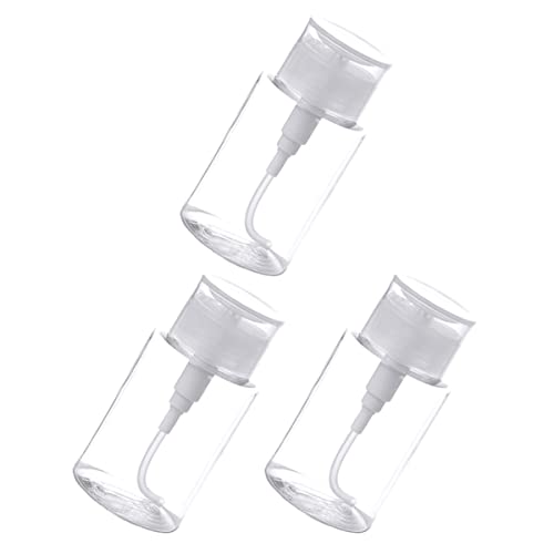 TOVINANNA 3 Stücke 150ml Leere Verschließbare Pumpe Flasche für Make Up Entferner Reisebehälter Petg PP Transparent Druckspender von TOVINANNA