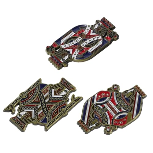 TOVINANNA 3stücke Spielkarten-anstecknadel Aus Metall Lustige Brosche Mit Poker-motiven Für Rucksäcke Und Kleidung Einzigartiges Accessoire Für Teenager Und Erwachsene von TOVINANNA