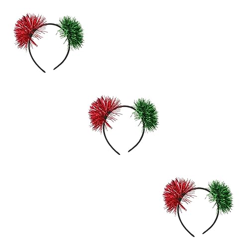 TOVINANNA 3 Stücke Lametta Folie Haar Hoop Funkelnden Stirnband Für Jungen Und Mädchen Glitzernden Haar Band Weihnachten Stirnband von TOVINANNA