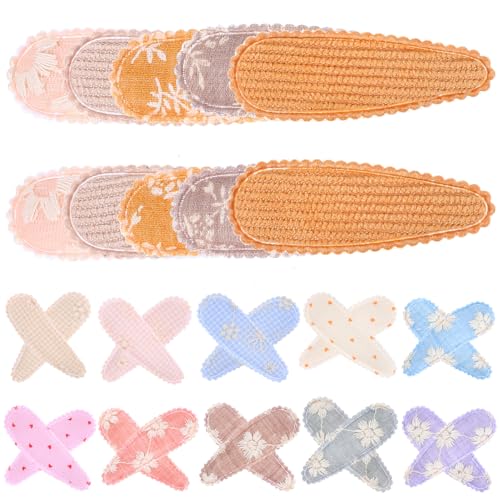 TOVINANNA 30 Stck Teiliges Set Niedlicher Haarspangen für Mädchen Dekorative Stoff Haarclips für Junge Mädchen für Partys Feiern und Alltag aus Sicherem Strapazierfähigem Material von TOVINANNA