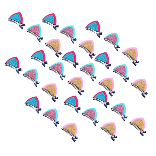 TOVINANNA 30stücke Süße Katzenohren Haarspangen Für Junge Mädchen Filz Haarnadeln Mädchen Kopfschmuck in Verschiedenen Farben Für Alltag Und Partys von TOVINANNA