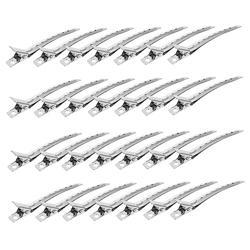 TOVINANNA 36st Frisierpositionierungsclip Haarschmuck Für Mädchen Haarspangen Schnappen Haarspangen Krokodil Haarspangen Styling-haarspangen Goldene Haarperlen Silver Eisen von TOVINANNA