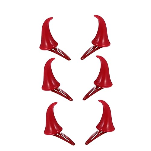 TOVINANNA 3Paare Halloween Haarschmuck Horn Haarnadeln Hochwertigem Material für Verleiht Ihrem Look Einen Besonderen Partys Cosplay von TOVINANNA