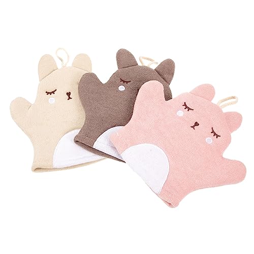 TOVINANNA Badehandschuhe Peeling 3er-pack Duschhandschuhe Badehandschuh Körperpeelinghandschuh Peelinghandschuhe Für Mädchen Duschhandschuhe von TOVINANNA