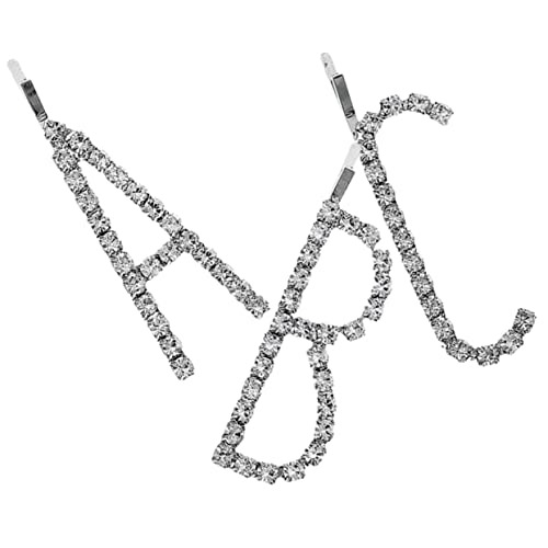 TOVINANNA Strass Haarspangen Set Buchstabe Bobby Damen Mädchen Haar Dekorative Haarspangen Für Styling von TOVINANNA