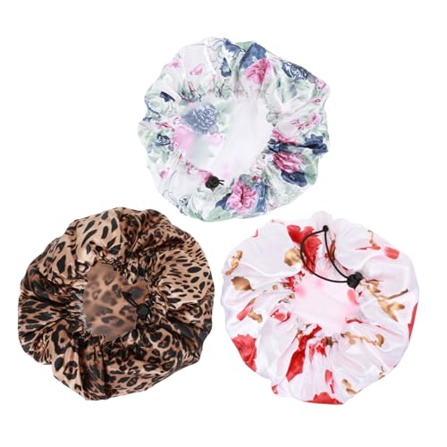 TOVINANNA Herren & Damen - Seidenhauben-schlafhaube - Duschhaube Für Lockiges Haar - Badehaube - Badehüte Für Zuhause - Haarpflege-hut-set von TOVINANNA