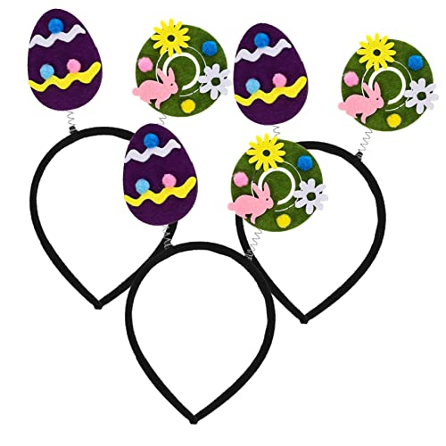 TOVINANNA Haarreifen für Osterparty 3 Stück Cartoon-form Stirnband für Mädchen und Jungen von TOVINANNA