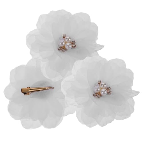 TOVINANNA 3stücke Blumen Haarspange Mit Perlen Verzierung Haar Clips Für Mädchen Haarschmuck Geburtstag Party Hochzeit Festival Dekoration von TOVINANNA