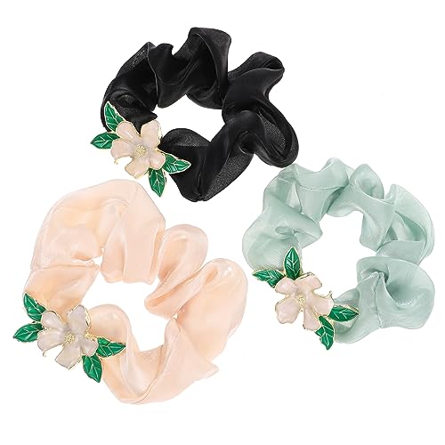 TOVINANNA Haargummi mit Blumendekor Haarringe für Mädchen Elegante Haargummis Haarseile Party-haar-accessoires von TOVINANNA