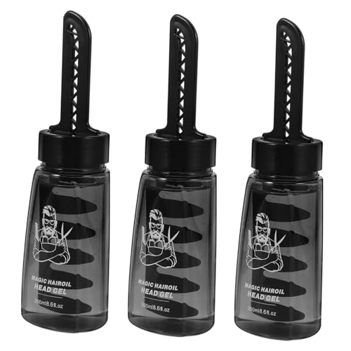 TOVINANNA 3Stücke Teiliges Nachfüllbare Haargelflasche für Männer zur Einfachen Anwendung von Haargel und Haarwachs Langlebig und Praktisch für Friseure und Zuhause von TOVINANNA