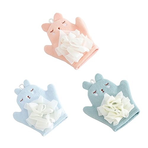 TOVINANNA 3st Badehandschuhe Wäscher Handschuhe Waschen Körper Dusche Pediküre Poncho Wischt Zauberstab Waschlappen Für Zum Duschreiniger Pflege Schwämme Reinigung Handtuch von TOVINANNA