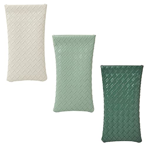 TOVINANNA 3stücke Brillenbeutel Aus Leder Für Sonnenbrillen Schlichtes Brillenetui Organizer Für Brillen Schutz Vor Staub Und Beschädigungen von TOVINANNA