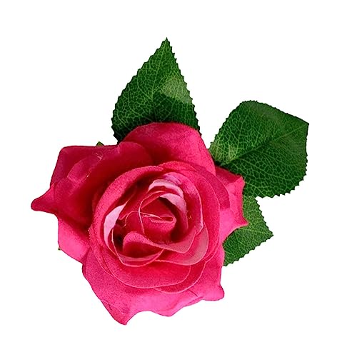 TOVINANNA 3stücke Teiliges Kunst-rosen-haarspangen Für Mädchen Für Hochzeiten Strandpartys Und Festivals Haaraccessoires Zartem Rot von TOVINANNA