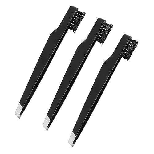 TOVINANNA 3st Schminkpinzette Augenbrauenpinzette Bausatz Gesicht Pinzette Pediküre Abgewinkelt Eyeliner Punkt Wimpern Pinzette Black von TOVINANNA