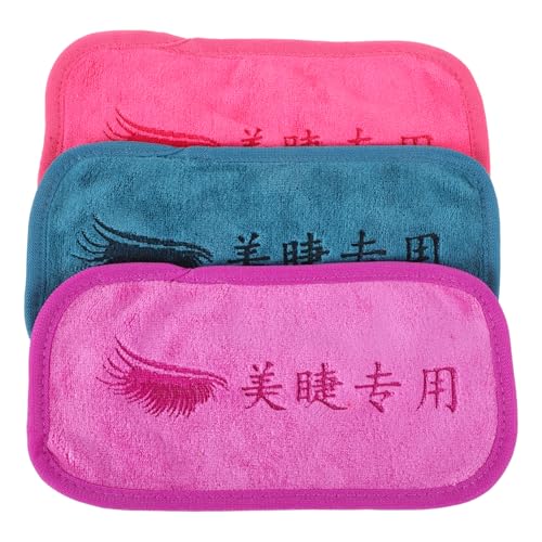 TOVINANNA 3stücke Stoff-frontpolster Für Wimpernverlängerung Weiche Und Bequeme Make-up Entferner Handtücher Vielseitige Gesichtstücher Für Schönheit Und Kosmetik von TOVINANNA