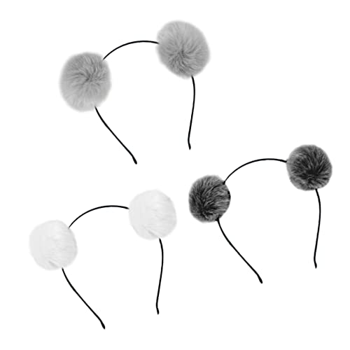TOVINANNA 3stücke Flauschiges Stirnband Mit Pom-pom-ball Und Katzenohren Kopfbedeckung Für Junge Mädchen Ca Farben Dunkelgrau TOVINANNA 3stücke Flauschiges Stirnband Mit Pom-pom-ball Und Katzenohren Kopfbedeckung Für Junge Mädchen Ca Farben Dunkelgrau von TOVINANNA