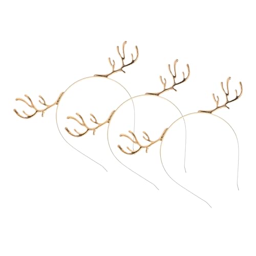 TOVINANNA 3stücke Geweih-stirnband Aus Metall Und Strasssteinen Hirschgeweih-kopfschmuck Für Weihnachts-feiern Halloween Cosplay Mit Sicherer Und Bequemer von TOVINANNA