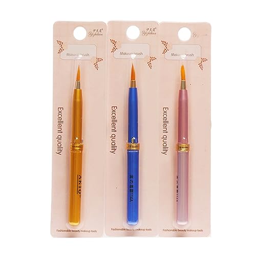 TOVINANNA 3stücke Kosmetik Pinselset Mit Liner-pinsel Für Lippenkonturenstift Make-up-tool Für Frauen Multifunktionales Schminkpinsel Set Mit Feinen Borsten von TOVINANNA