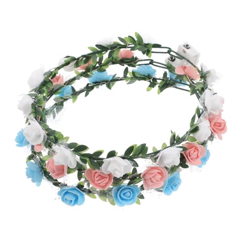 TOVINANNA 3stücke Led Blumenkranz Stirnband Kopfschmuck Leuchtende Blumenkrone Für Frauen Hochzeit Festival Party Leuchtendes Stirnband Blumenstirnband Mit Led-licht Für Besondere von TOVINANNA